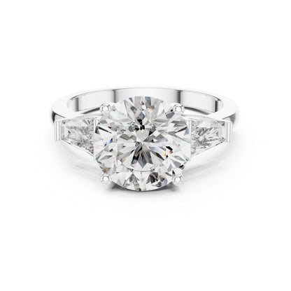 Round Lab-Grown Diamond Ring in 14K White Gold – Pure Carat