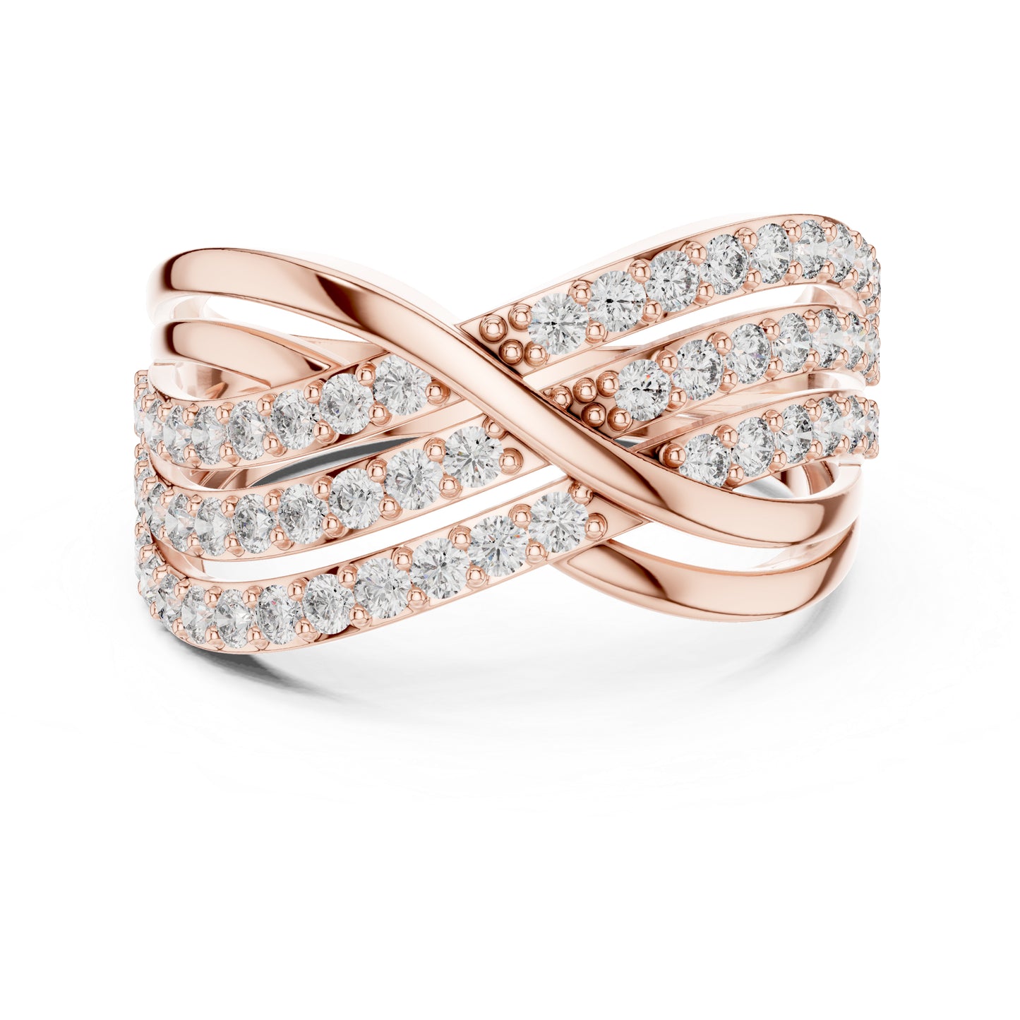 18K Rose Gold Round Lab-Grown Diamond Engagement Ring for Women | Pure Carat