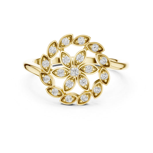 18K White Gold Round Lab-Grown Diamond Engagement Ring for Women | Pure Carat