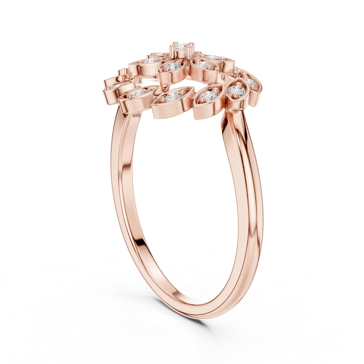 18K White Gold Round Lab-Grown Diamond Engagement Ring for Women | Pure Carat