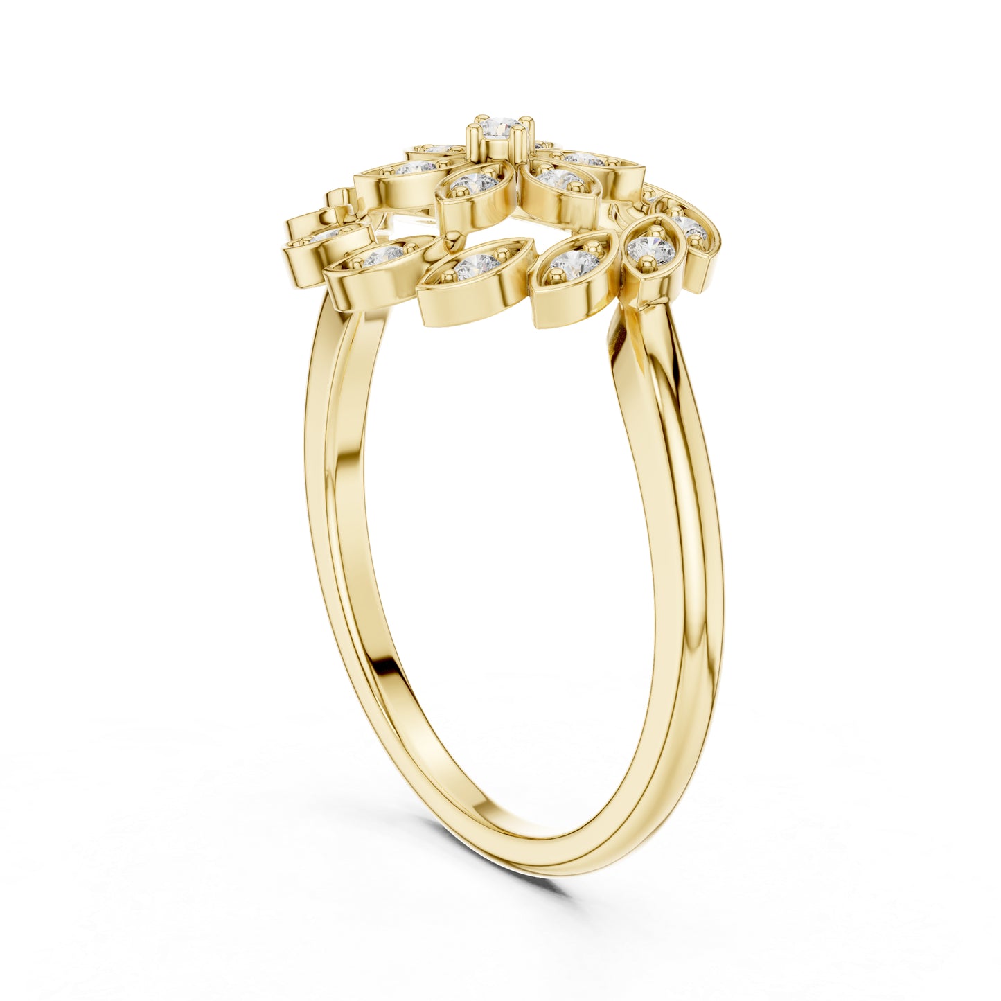 18K White Gold Round Lab-Grown Diamond Engagement Ring for Women | Pure Carat