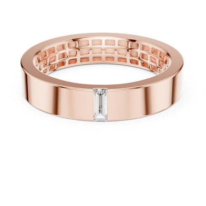 18K White Gold Baguette Lab-Grown Diamond Engagement Ring for Women | Pure Carat