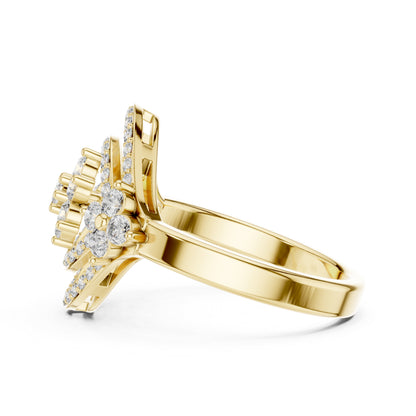 18K Rose Gold Round Lab-Grown Diamond Engagement Ring for Women | Pure Carat