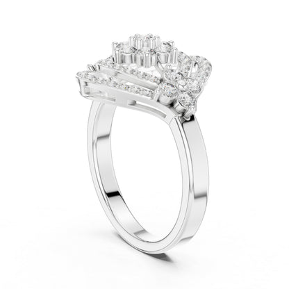 18K Rose Gold Round Lab-Grown Diamond Engagement Ring for Women | Pure Carat