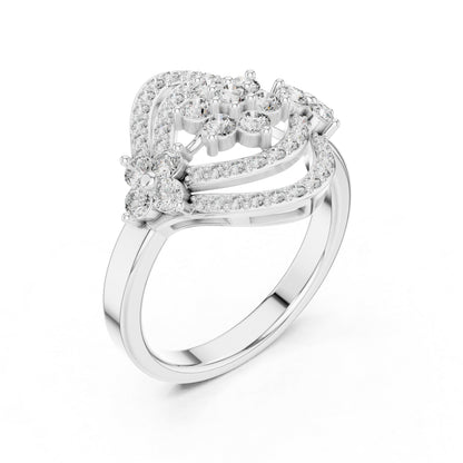 18K Rose Gold Round Lab-Grown Diamond Engagement Ring for Women | Pure Carat