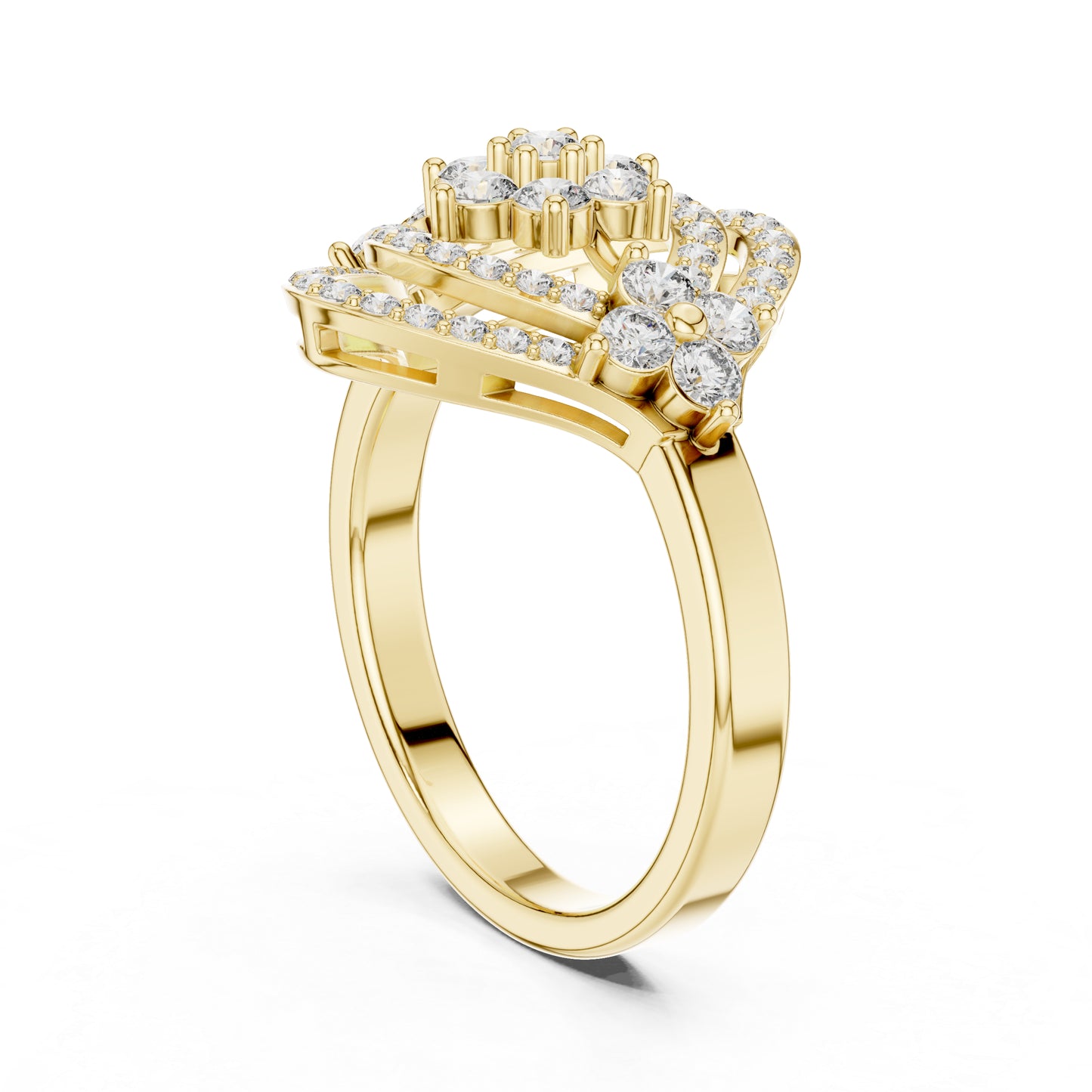 18K Rose Gold Round Lab-Grown Diamond Engagement Ring for Women | Pure Carat