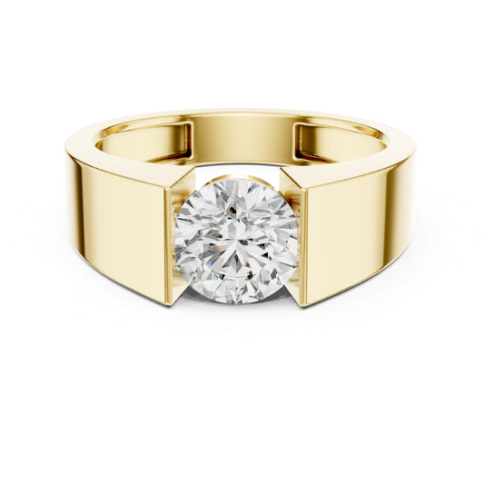 14K Yellow Gold Round Lab-Grown Diamond Engagement Ring for Women | Pure Carat