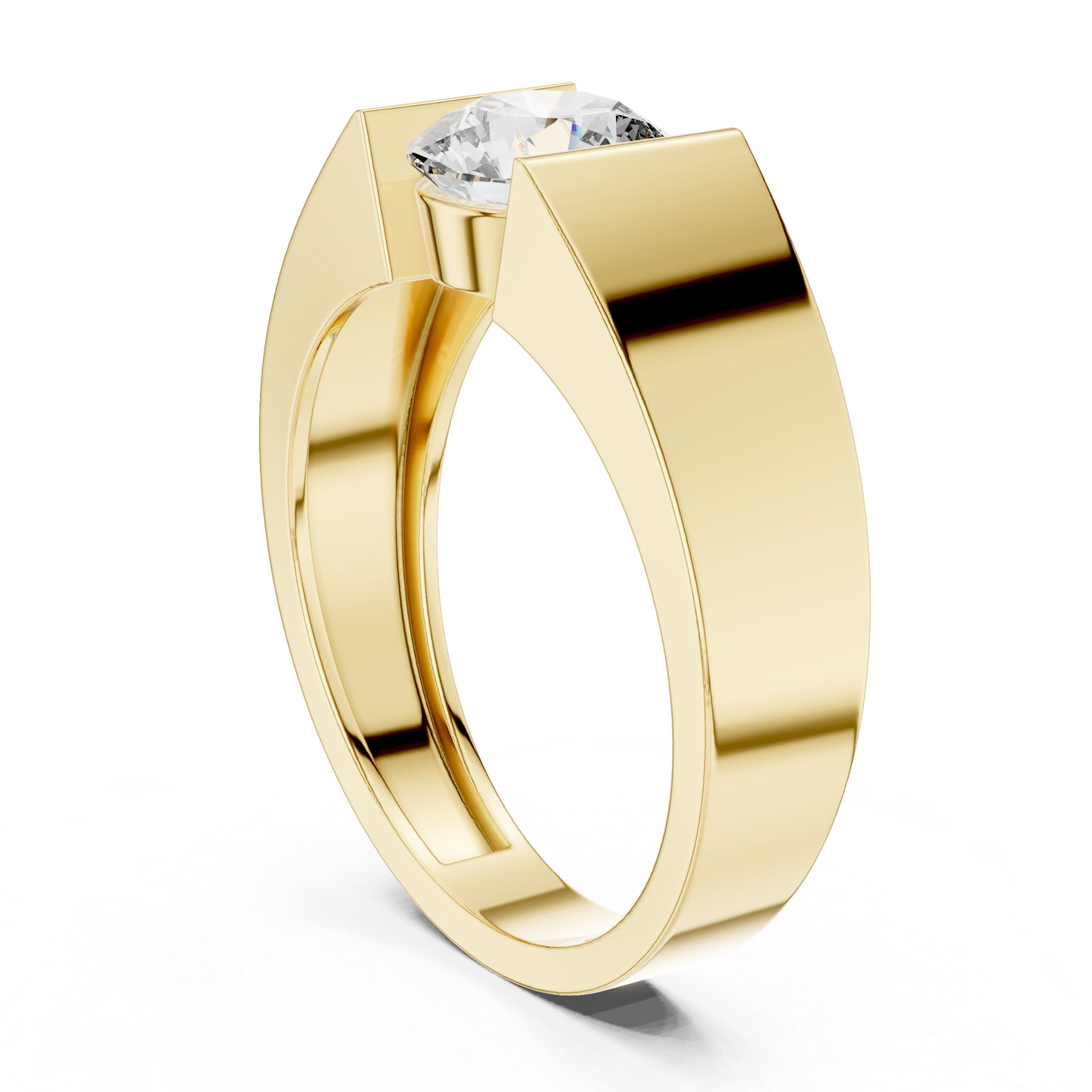 14K Yellow Gold Round Lab-Grown Diamond Engagement Ring for Women | Pure Carat