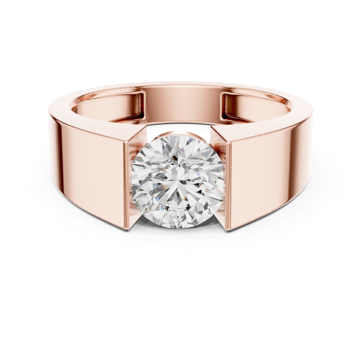 14K Yellow Gold Round Lab-Grown Diamond Engagement Ring for Women | Pure Carat