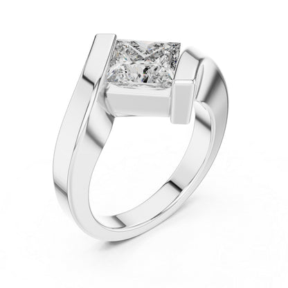 14K Rose Gold Princess Lab-Grown Diamond Everyday Wear Ring for Women | Pure Carat