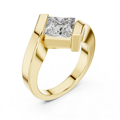 14K Rose Gold Princess Lab-Grown Diamond Everyday Wear Ring for Women | Pure Carat