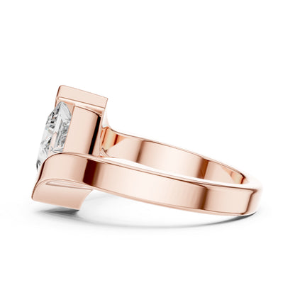 14K Rose Gold Princess Lab-Grown Diamond Everyday Wear Ring for Women | Pure Carat