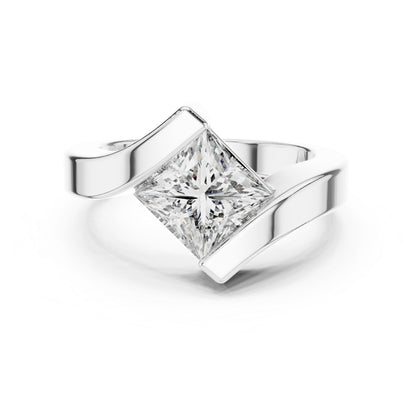 14K Rose Gold Princess Lab-Grown Diamond Everyday Wear Ring for Women | Pure Carat