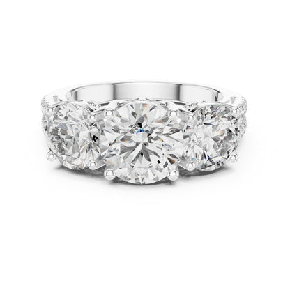 18K White Gold Round Lab-Grown Diamond Engagement Ring for Women | Pure Carat