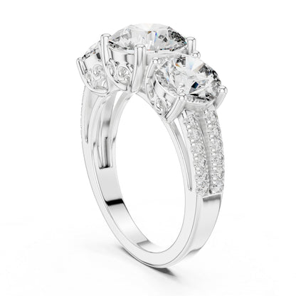 18K White Gold Round Lab-Grown Diamond Engagement Ring for Women | Pure Carat