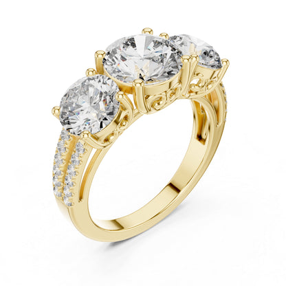 18K White Gold Round Lab-Grown Diamond Engagement Ring for Women | Pure Carat