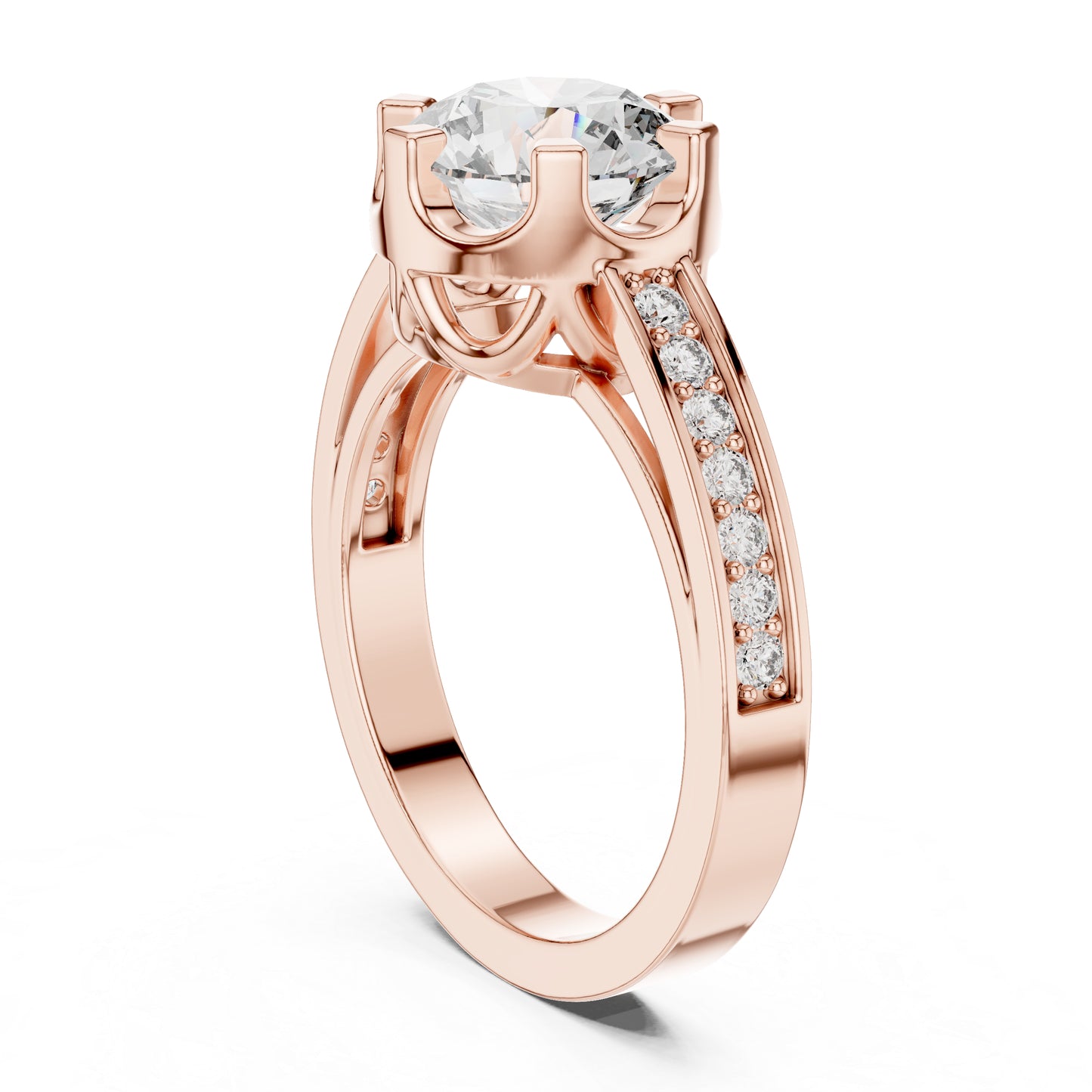 18K Yellow Gold Round Lab-Grown Diamond Everyday Wear Ring for Women | Pure Carat