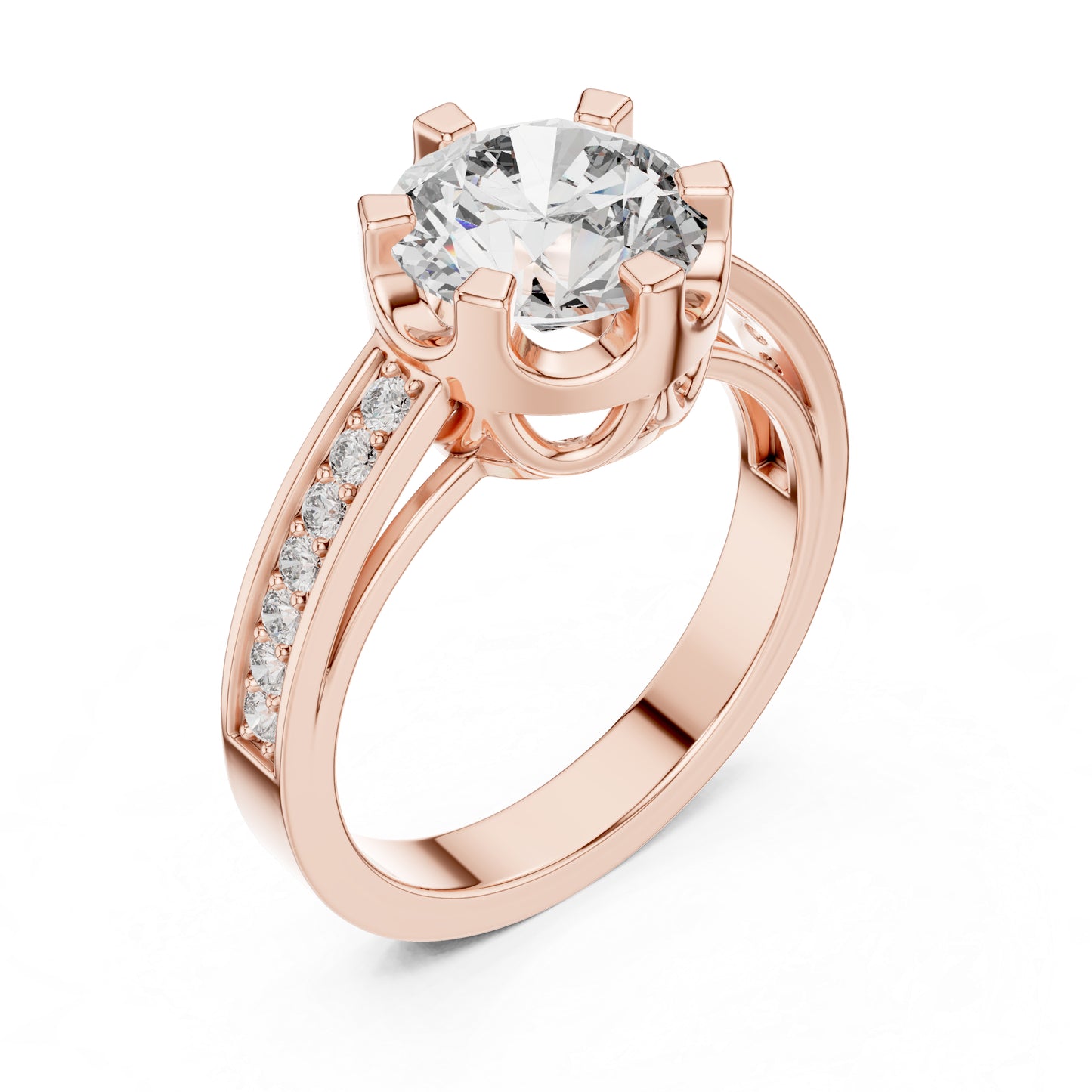 18K Yellow Gold Round Lab-Grown Diamond Everyday Wear Ring for Women | Pure Carat