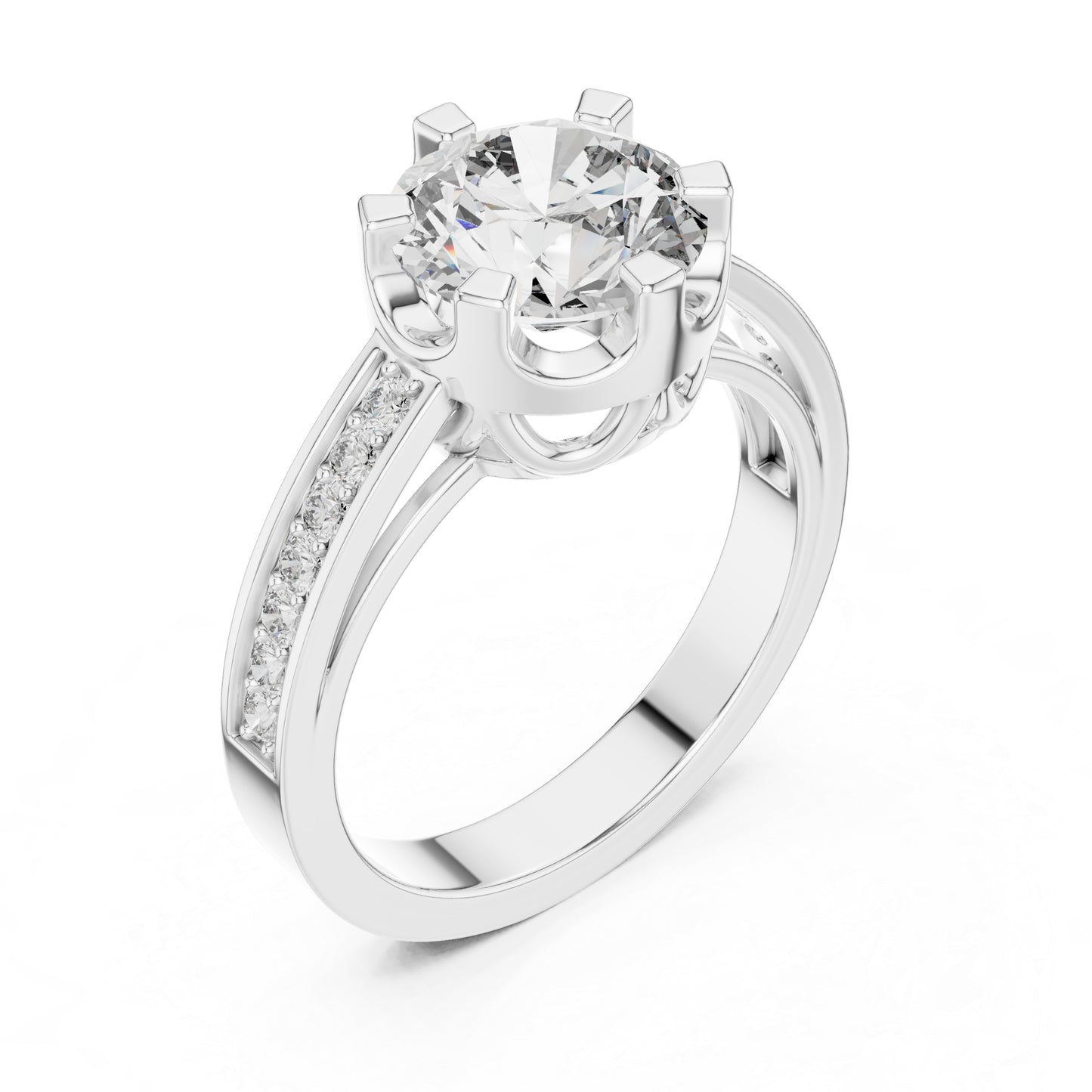 18K Yellow Gold Round Lab-Grown Diamond Everyday Wear Ring for Women | Pure Carat