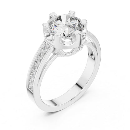 18K Yellow Gold Round Lab-Grown Diamond Everyday Wear Ring for Women | Pure Carat