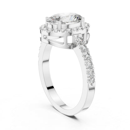 Round & Oval Lab-Grown Diamond Solitaire Ring in 18K Yellow Gold – Pure Carat