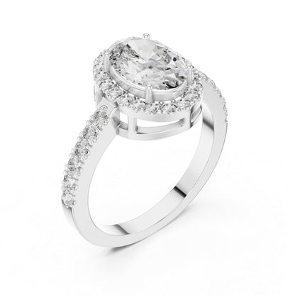 Round & Oval Lab-Grown Diamond Solitaire Ring in 18K Yellow Gold – Pure Carat