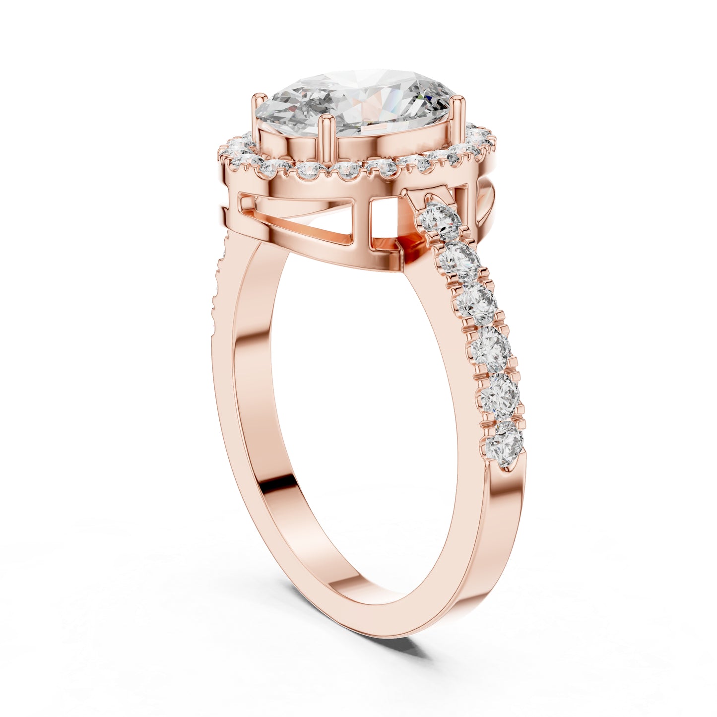 Round & Oval Lab-Grown Diamond Solitaire Ring in 18K Yellow Gold – Pure Carat