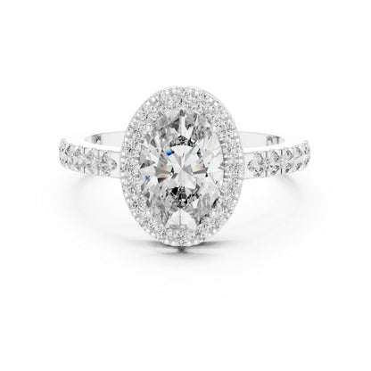 Round & Oval Lab-Grown Diamond Solitaire Ring in 18K Yellow Gold – Pure Carat
