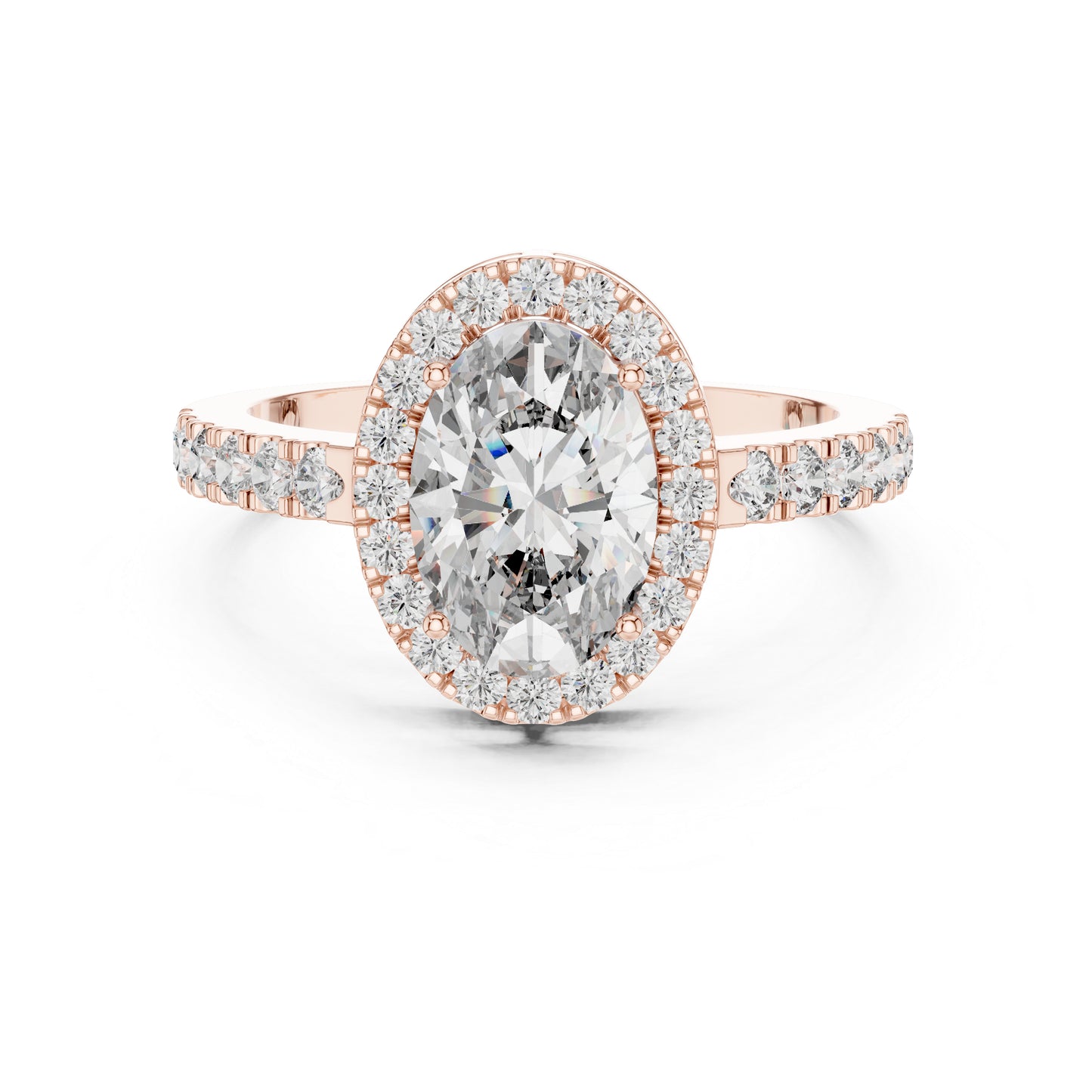 Round & Oval Lab-Grown Diamond Solitaire Ring in 18K Yellow Gold – Pure Carat