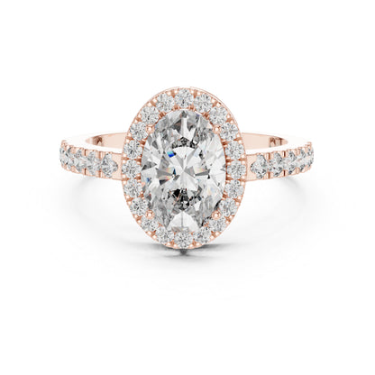 Round & Oval Lab-Grown Diamond Solitaire Ring in 18K Yellow Gold – Pure Carat