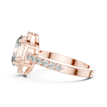 Round & Oval Lab-Grown Diamond Solitaire Ring in 18K Yellow Gold – Pure Carat