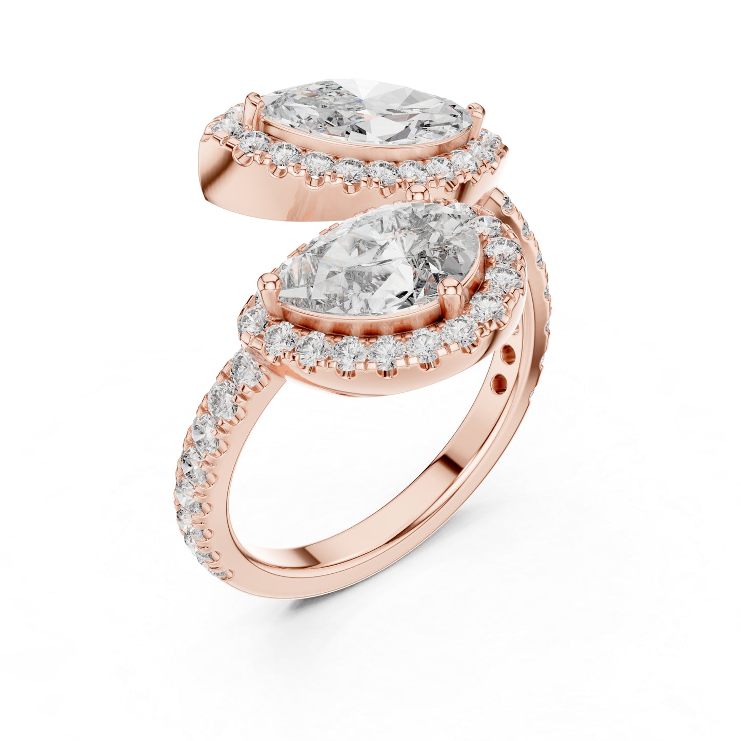 14K Yellow Gold Round, Marquise & Pear Lab-Grown Diamond Wedding Ring for Women | Pure Carat