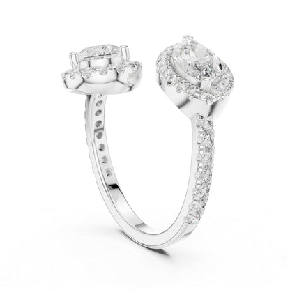 14K Yellow Gold Round, Marquise & Pear Lab-Grown Diamond Wedding Ring for Women | Pure Carat