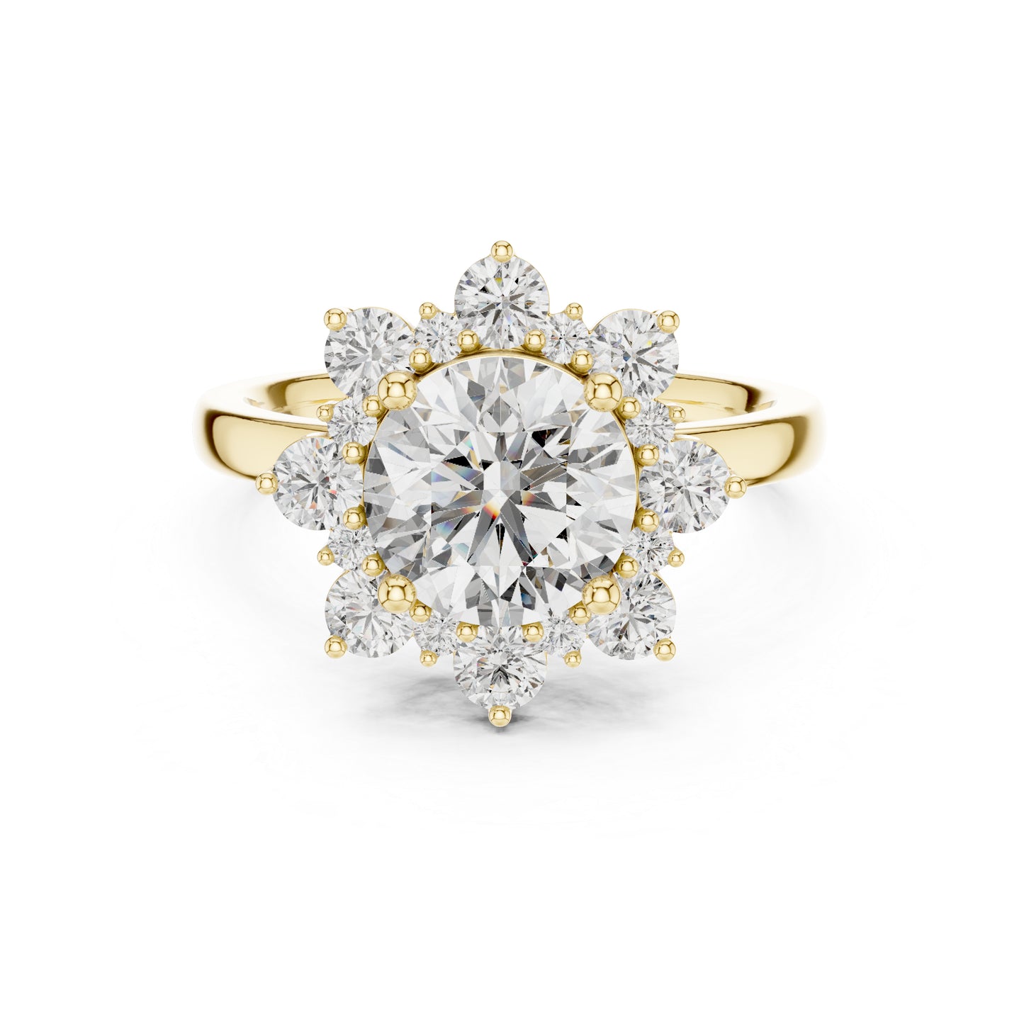 18K Yellow Gold Round Lab-Grown Diamond Wedding Ring for Women | Pure Carat