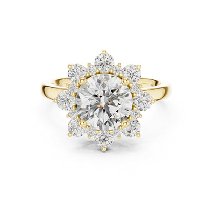 18K Yellow Gold Round Lab-Grown Diamond Wedding Ring for Women | Pure Carat