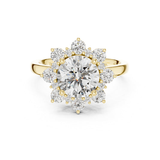 18K Yellow Gold Round Lab-Grown Diamond Wedding Ring for Women | Pure Carat
