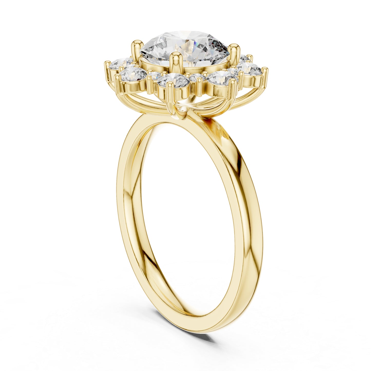 18K Yellow Gold Round Lab-Grown Diamond Wedding Ring for Women | Pure Carat