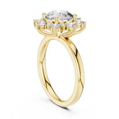18K Yellow Gold Round Lab-Grown Diamond Wedding Ring for Women | Pure Carat