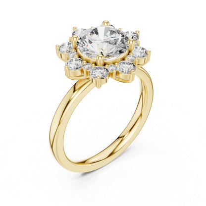 18K Yellow Gold Round Lab-Grown Diamond Wedding Ring for Women | Pure Carat