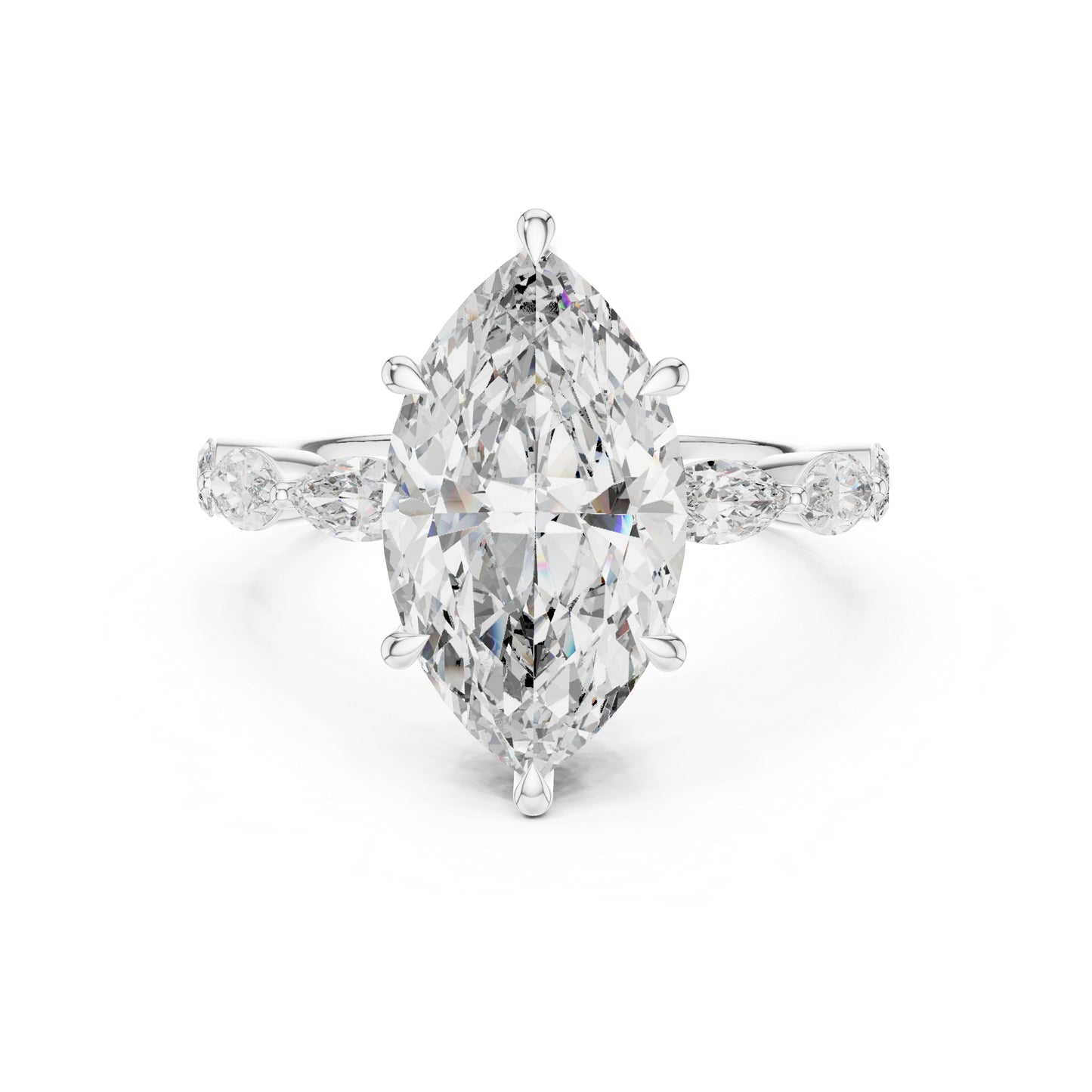 18K Rose Gold Round & Marquise Lab-Grown Diamond Everyday Wear Ring for Women | Pure Carat