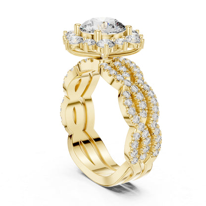 18K Rose Gold Round Lab-Grown Diamond Everyday Wear Ring for Women | Pure Carat