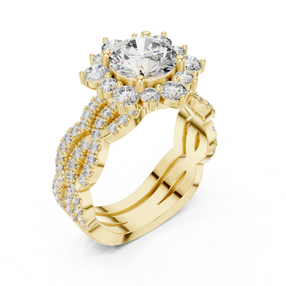 18K Rose Gold Round Lab-Grown Diamond Everyday Wear Ring for Women | Pure Carat