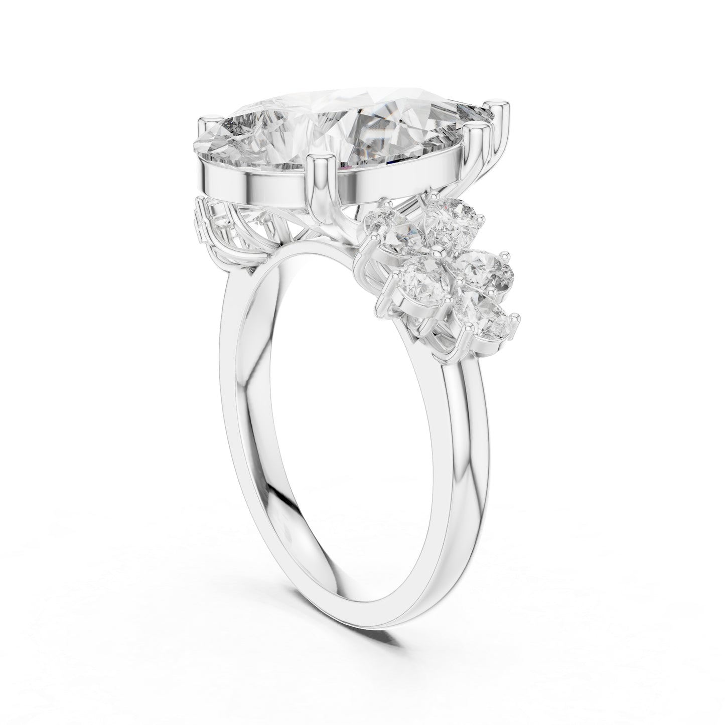 18K Rose Gold Pear Lab-Grown Diamond Engagement Ring for Women | Pure Carat