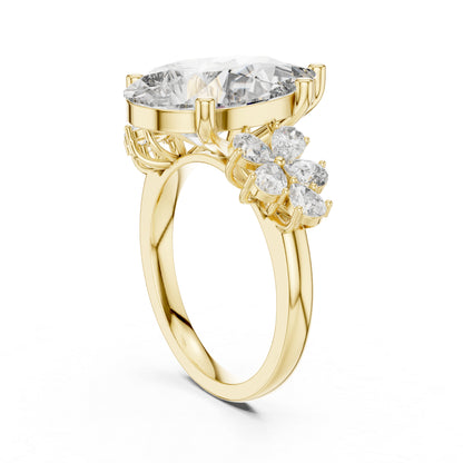 18K Rose Gold Pear Lab-Grown Diamond Engagement Ring for Women | Pure Carat