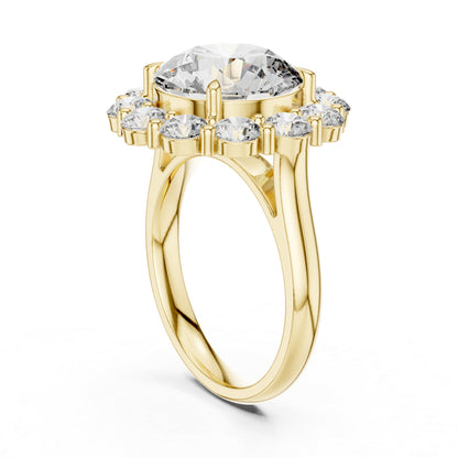 18K Yellow Gold Round Lab-Grown Diamond Anniversary Gift Ring for Women | Pure Carat