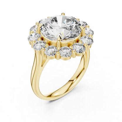 18K Yellow Gold Round Lab-Grown Diamond Anniversary Gift Ring for Women | Pure Carat