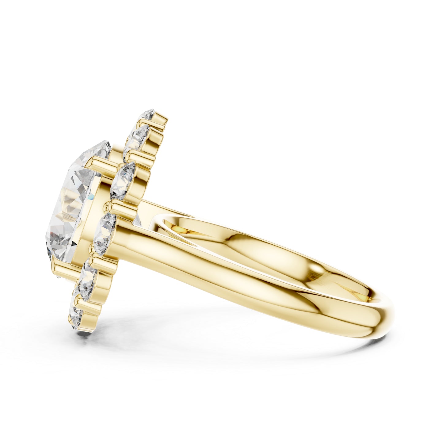 18K Yellow Gold Round Lab-Grown Diamond Anniversary Gift Ring for Women | Pure Carat