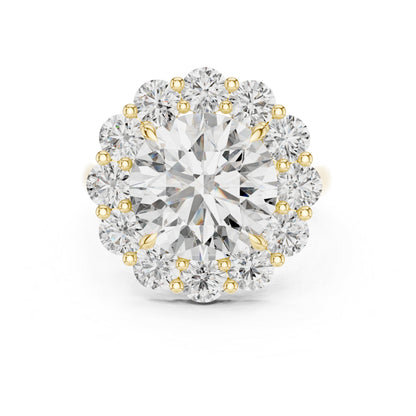 18K Yellow Gold Round Lab-Grown Diamond Anniversary Gift Ring for Women | Pure Carat