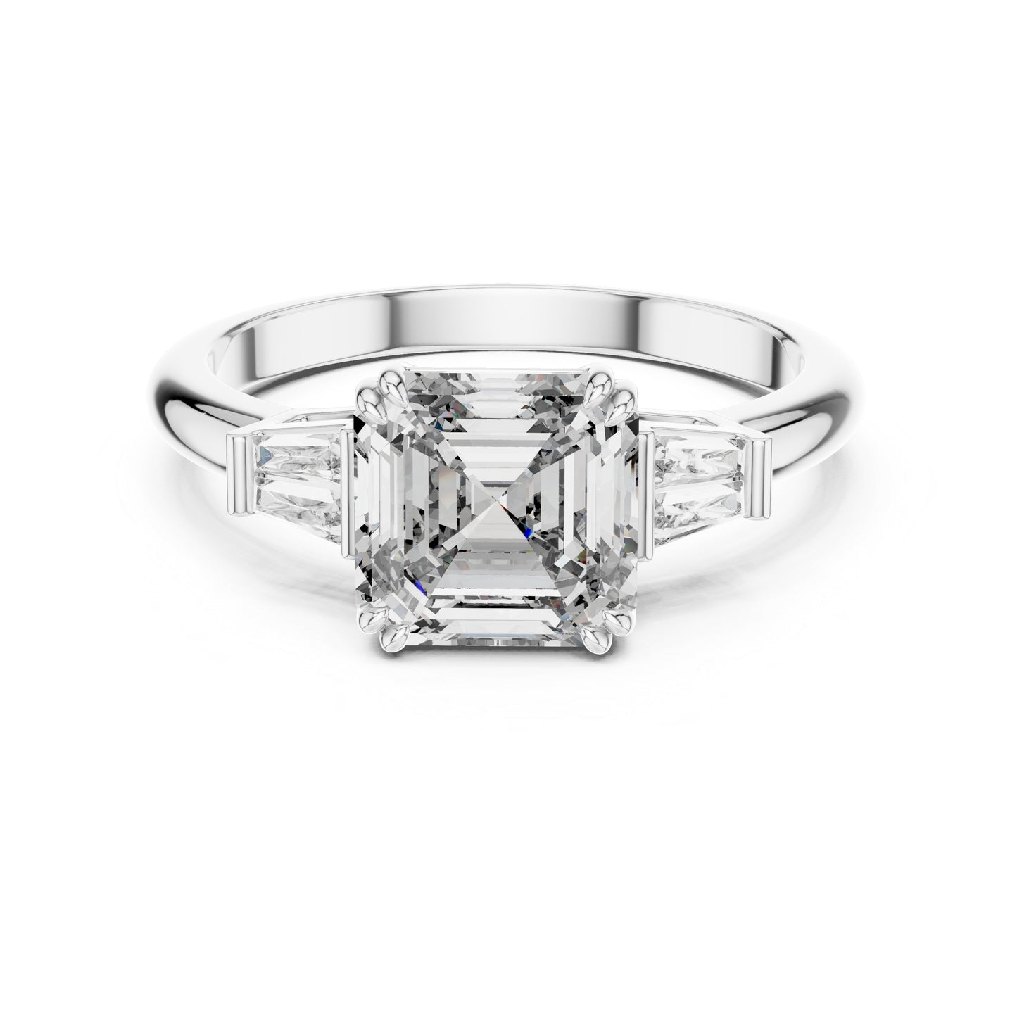 14K Yellow Gold Emerald Lab-Grown Diamond Engagement Ring | Pure Carat