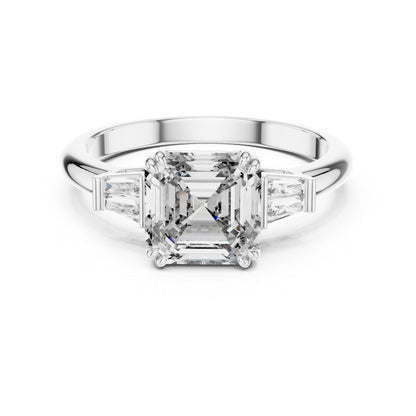 14K Yellow Gold Emerald Lab-Grown Diamond Engagement Ring | Pure Carat